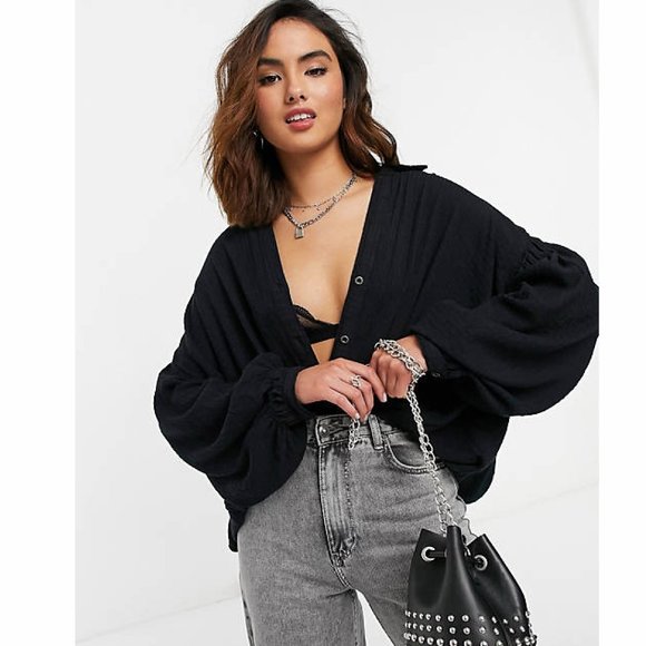 Free People Tops - WE THE FREE PEOPLE  Rockaway Button Front Shirt